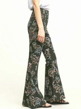 NWOT Free People floral print flare jeans
